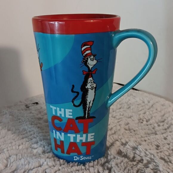Dr Seuss Cat In The Hat Ceramic Travel Mug - Picture 1 of 7